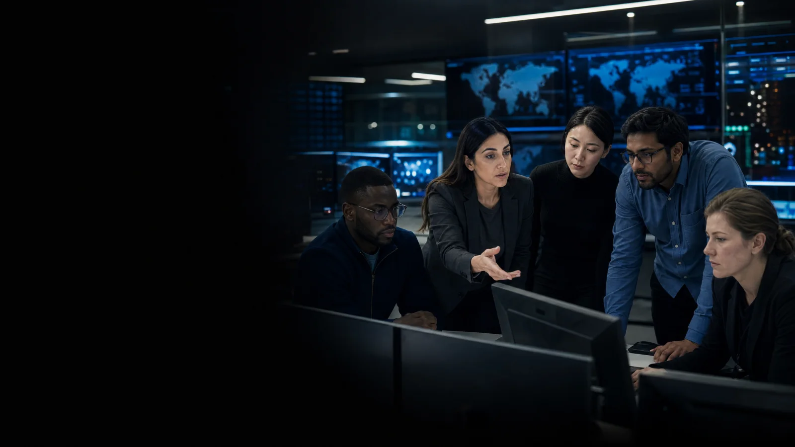 A globally diverse security operations team governing the system